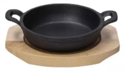 Сковорода размером 11х17 см с деревянной подставкой Fusion (Италия)