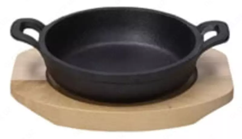 Сковорода размером 11х17 см с деревянной подставкой Fusion (Италия)