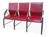 Стулья на металлическом каркасе 3-х местные Интизом