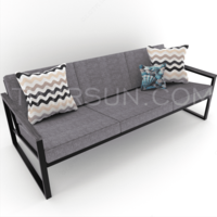 Диван 3-х местный на металлическом каркасе - 