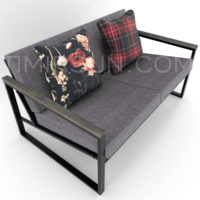   Диван 3-х местный на металлическом каркасе