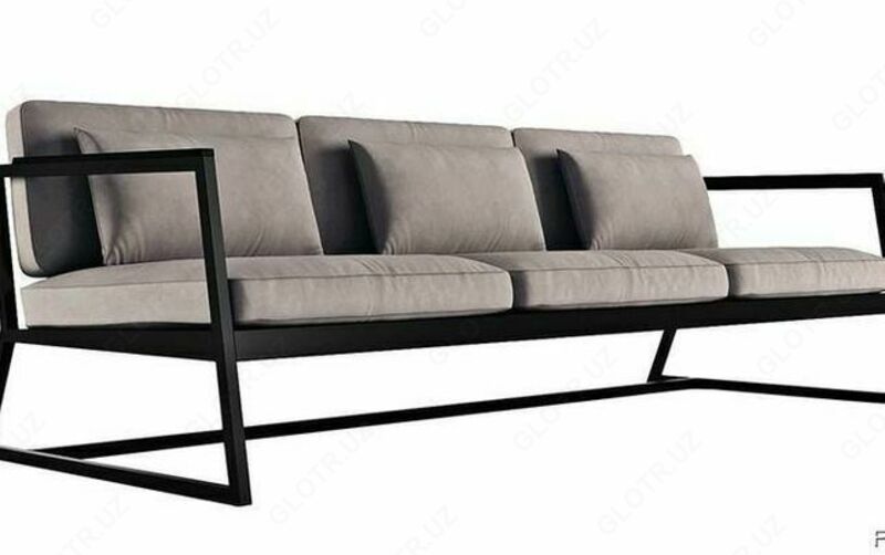  Диван 3-х местный на металлическом каркасе Оптом и розница