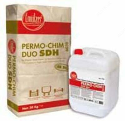 Двухкомпонентный, полу эластичный, гидроизоляционный раствор PERMO CHIM DUO SDH
