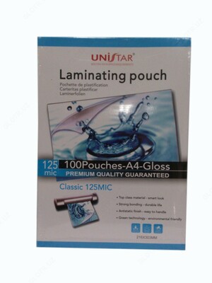 UNISTAR A4 laminatsiyalash uchun film 125 mk