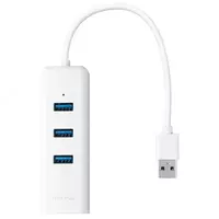  USB переходник TP Link UE330 USB 3.0 to Gigabit Ethernet Network Adapter with 3-Port USB 3.0 Hub - 