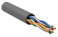  Кабель ITK Витая пара U/UTP кат.5E 4x2х24AWG solid PVC серый (305м) - 