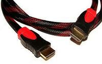 Кабель HDMI-HDMI  10m  2 фильтра  оплетка  круглый Black/Red.