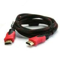   Кабель HDMI-HDMI  1 5m  2 фильтра  оплетка  круглый Black/Red.