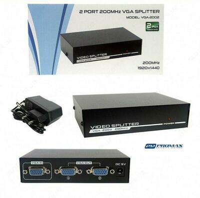 ACTIVE SPLITTER VGA SIGNAL 2 PORT VGA-2002