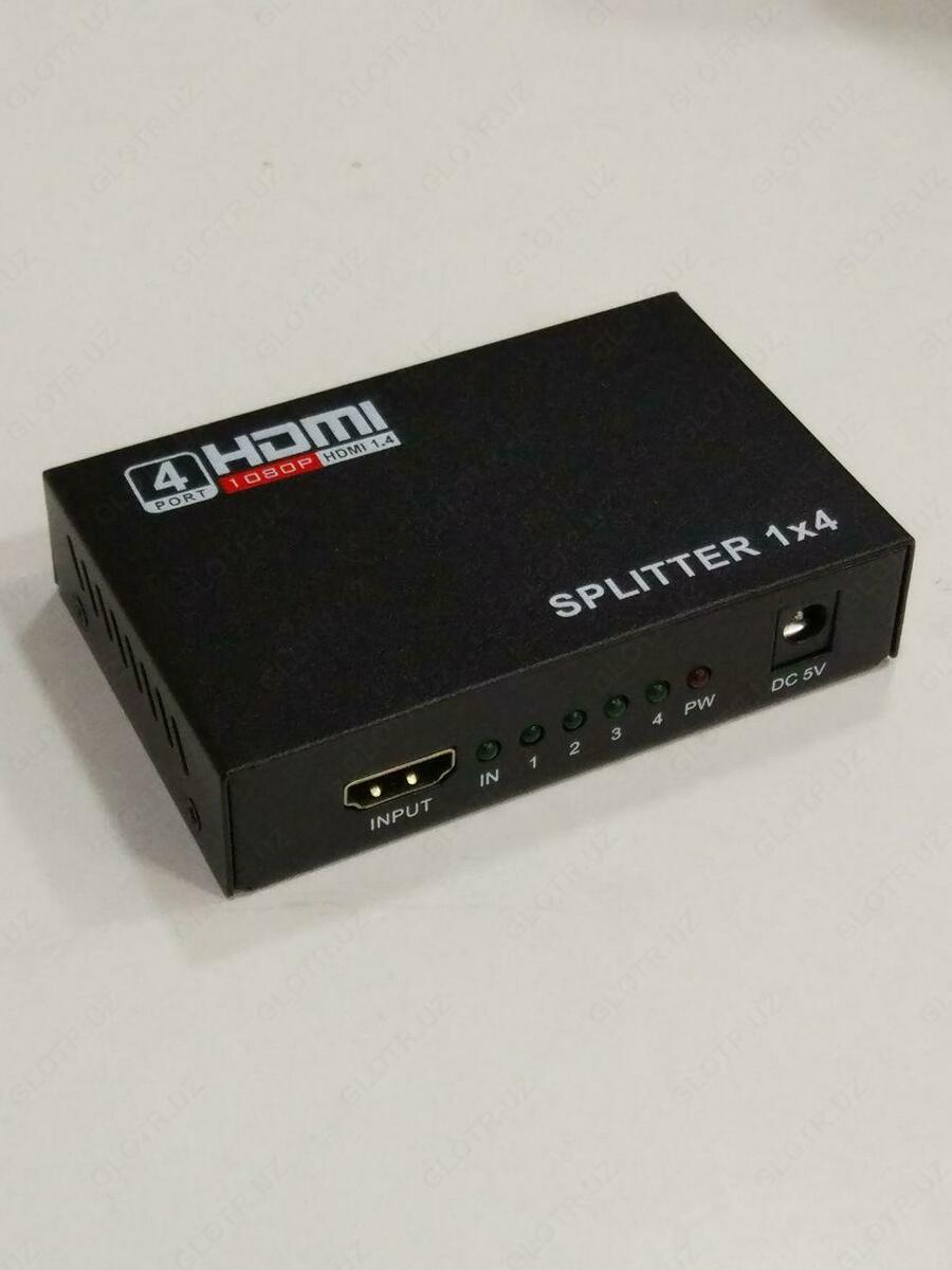 HDMI разветвитель (сплиттер) 1 вход 4 выхода, цена 187 500 сум от .