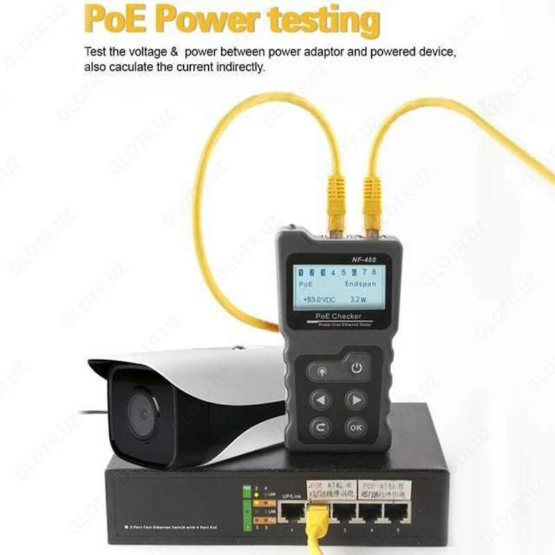 Noyafa NF-488.Сетевой кабельный PoE тестер.