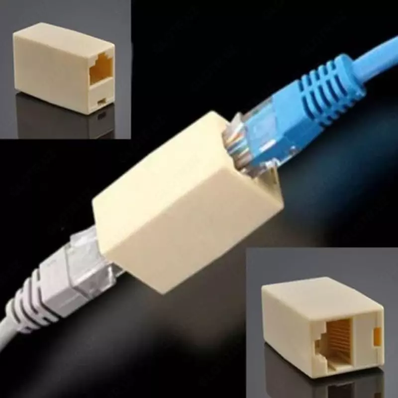 Соединитель Витой Пары RJ45 (мама) UTP Cat5e Cat6 Переходник Кабель LAN - 