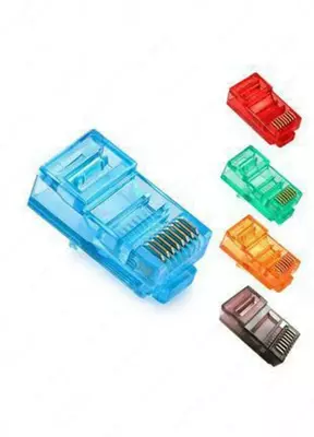 Цветные LAN Коннекторы RJ-45 cat5e