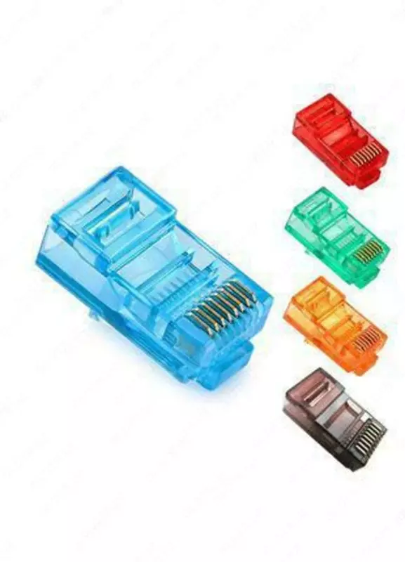Цветные LAN Коннекторы RJ-45 cat5e