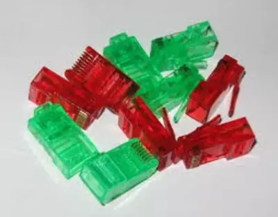Цветные LAN Коннекторы RJ-45 cat5e