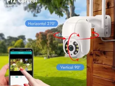 IP-камера наружная беспроводная, 1080P, PTZ, Wi-Fi,