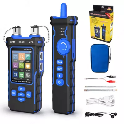 NOYAFA NF-8508 сетевой Кабельный тестер LAN оптический измеритель мощности тестер с ЖК-дисплеем измеритель длины Wiremap тестер