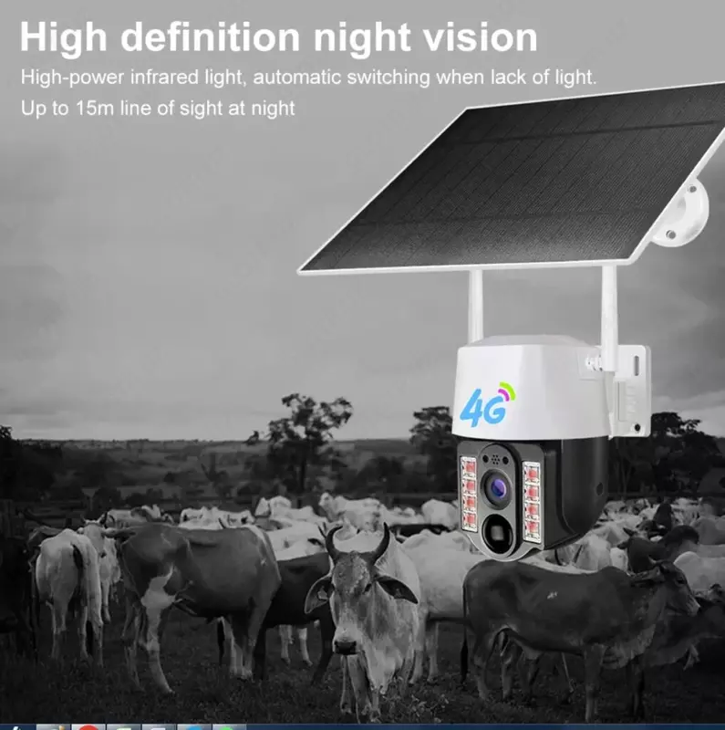 Солнечная камера 4G PTZ 360