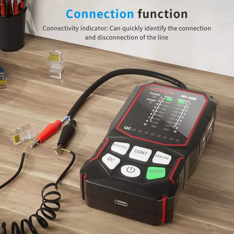 Noyafa NF-808 Многофункциональный сетевой кабельный тестировщик для теста и трассера RJ45 RJ11