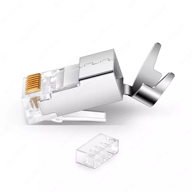 Коннектор RG45 / RJ45 7 категория металлическая Cat7 ( SFTP )