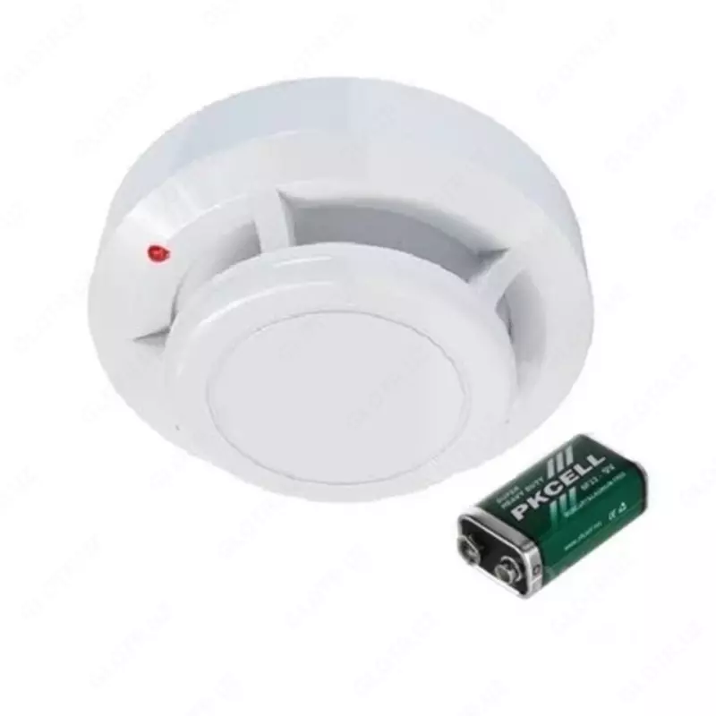 Дымовой датчик с батарейками / Автономный пожарный извещатель с батарейками