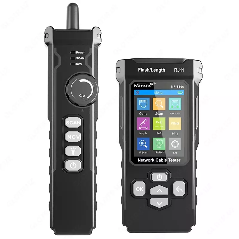 NF-8506 цифровой тестер сетевого кабеля с ЖК-дисплеем NOYAFA, перезаряжаемый сетевой линейный эхолот, Многофункциональный тестер для отслеживания кабеля