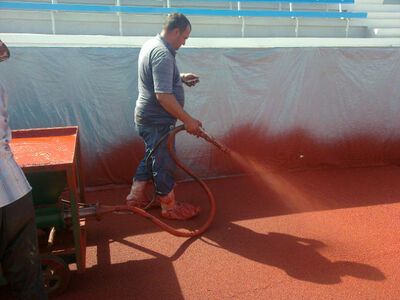  Укладка спортивного покрытия - 