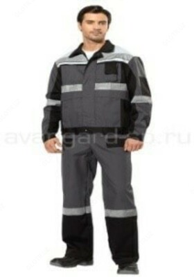 Костюм мужской демисезонный с полукомбинезоном «GREY MIX KOMBI»