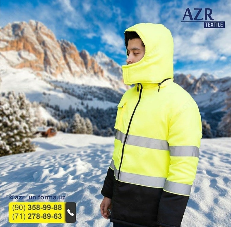 Мужской защитный костюм с капюшоном (куртка и полукомбинезон) зимний