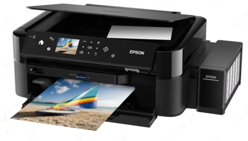 МФУ Epson в кредит L850 (A4, струйное МФУ, 37 стр / мин, 5760 optimized dpi, 6 красок, USB2.0, печать на CD / DVD)