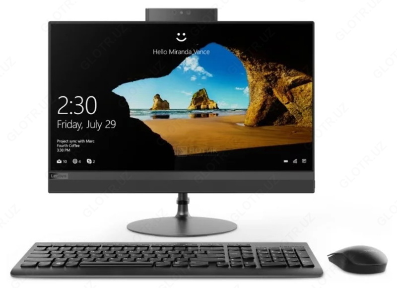 Моноблок Lenovo в кредит IdeaCentre AIO 520 (Intel-Pentium® 4415U/ DDR4 4GB/ HDD 1000GB/ 23,8" FHD (1920x1080)/ Intel VGA/DVD-RW/Wi-Fi)