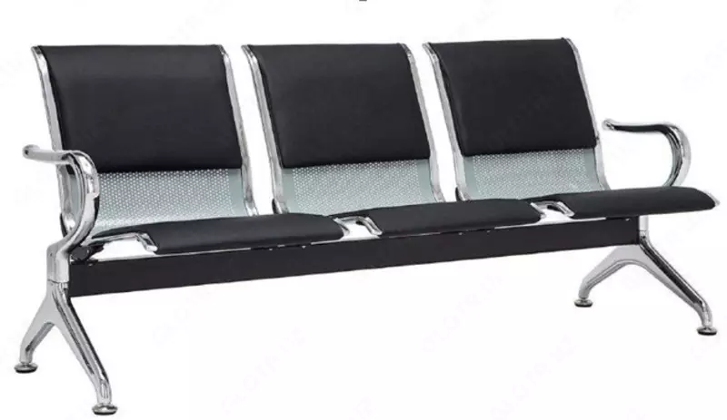 Скамейка 3х-местная черная