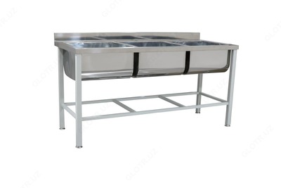 Ванна моечная 3-х секционная сварная крашенная