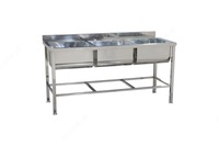 Ванна моечная 3-х секционная сварная нержавеющая