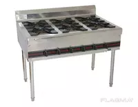  Газовая плита 6-х конфорочная Производство КИТАЙ Размер конфорок 30х30см Потребление газа 3 6 м3/ч - 