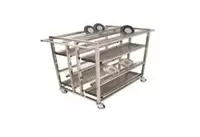 Стеллаж модульный для сушки тарелок (2-х уровневый на колесах) 1100х600х1010