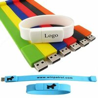 Силиконовые браслеты с USB флешкой с лого