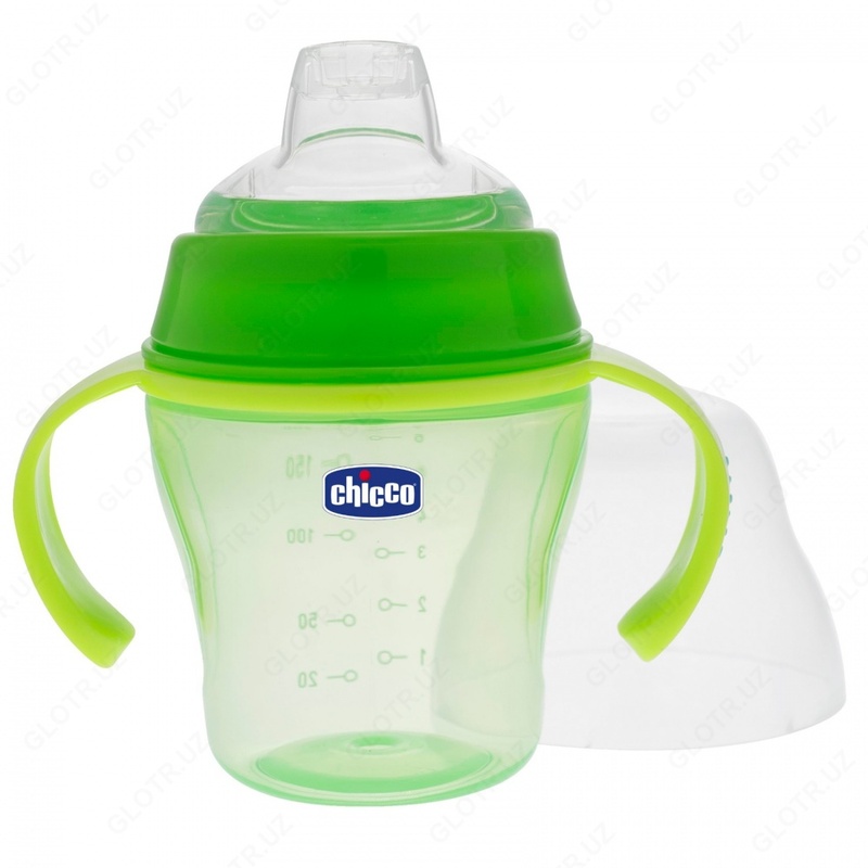 БАНОЧКА ДЛЯ ПИТЬЯ CHICCO SOFT CUP 6M+ GREEN