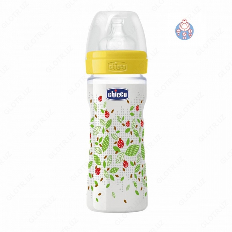 БУТЫЛКА ДЛЯ КОРМЛЕНИЯ CHICCO WELLB FEEDB PP 250ML ADJ SIL EPGRGBF