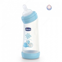 БУТЫЛКА ДЛЯ КОРМЛЕНИЯ CHICCO WELLB FEEDB. ANGLED PP BOY 250ML REG SIL