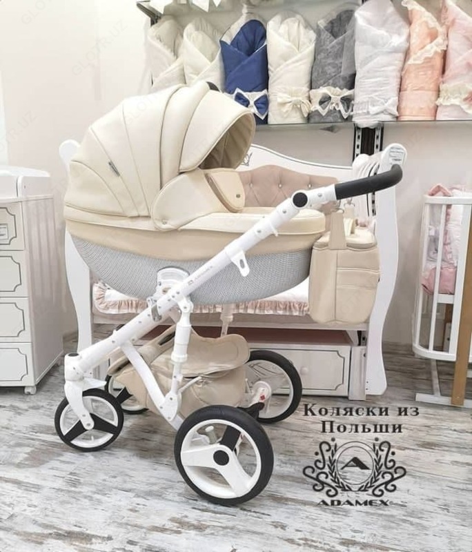 Коляска Adamex MONTE CARBON🇵🇱 3 в 1 (Польша) , Эко кожа, s55