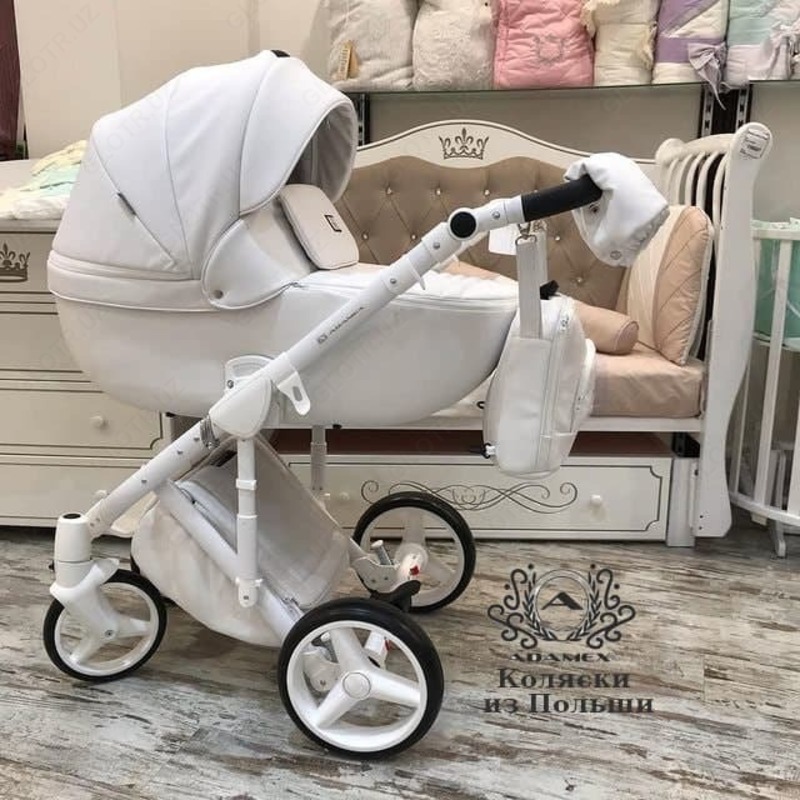 Коляска для прогулок Adamex 3 в 1 белая