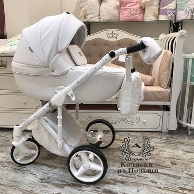 Коляска для прогулок Adamex 3 в 1 белая