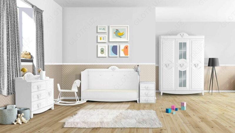 Almiladan yangi tug'ilgan chaqaloqlar uchun "Spotty" konvertatsiya qilinadigan to'shak, (Turkiya).