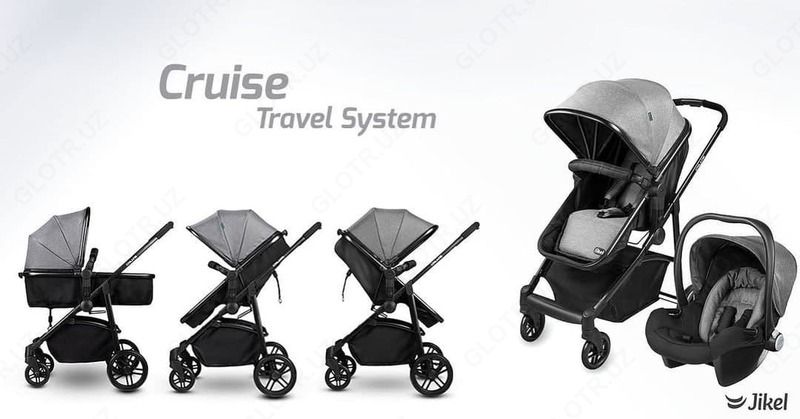 Детская коляска Jikel Baby Cruise Travel System с автолюлькой переноской 2в1 (от 0 до 3 лет)