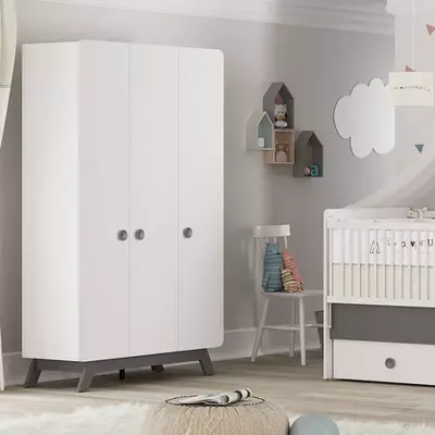 Yangi tug'ilgan chaqaloqlar uchun mebel "BABY CUTE" (kulrang) Turkiya