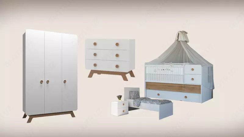 Мебель для новорождённых "BABY CUTE" (серая) Турция