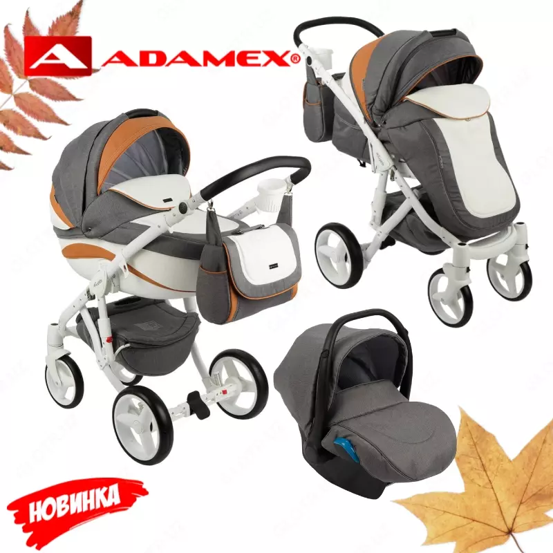 Коляска ADAMEX BARLETTA NEW 3в1 и 2в1 (Польша)