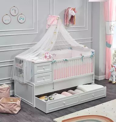 Детская кроватка трансформер из коллекции LORA от Almila (Турция)