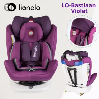 Lionelo LO-Bastiaan Violet 360 bolalar uchun avtomobil o'rindig'i